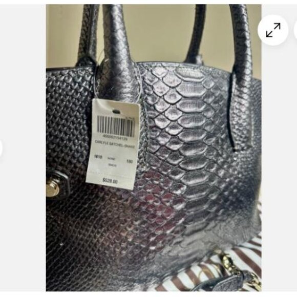 Henri Bendel Black Snakeskin Tote - Picture 7 of 16